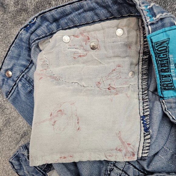 Vintage true religion Jeans World tour Joey Super T 24-803mybt flap pockets Y2K - Picture 5 of 12